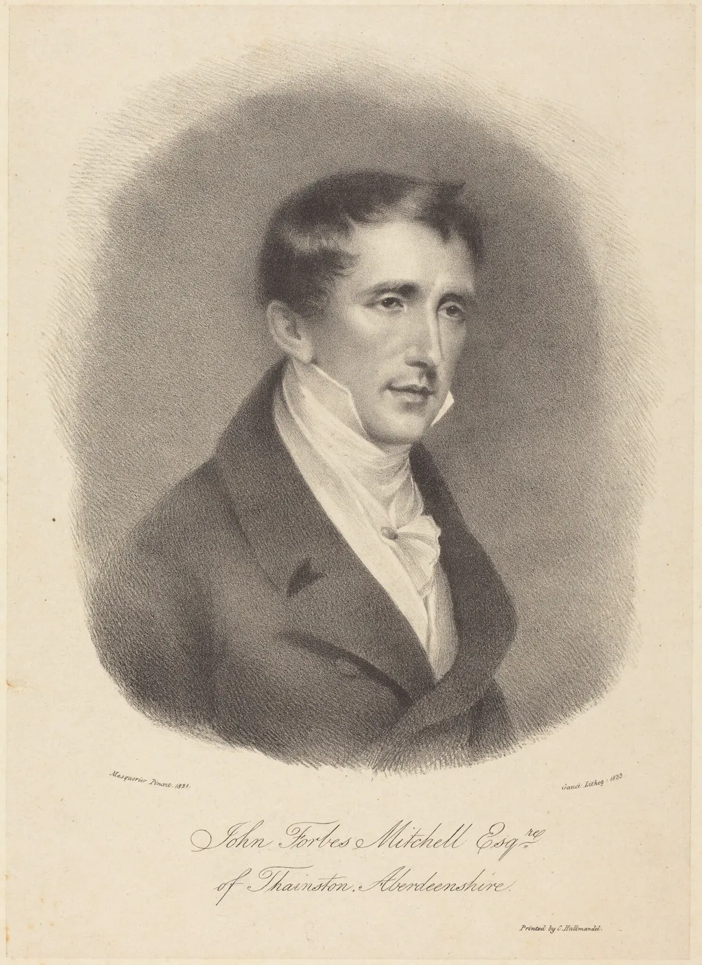 John Forbes Mitchell, by Gauci, M., ink, 1823