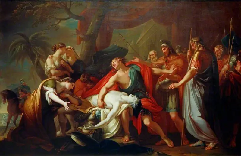 Achilles Lamenting the Death of Patroclus, by Gavin Hamilton