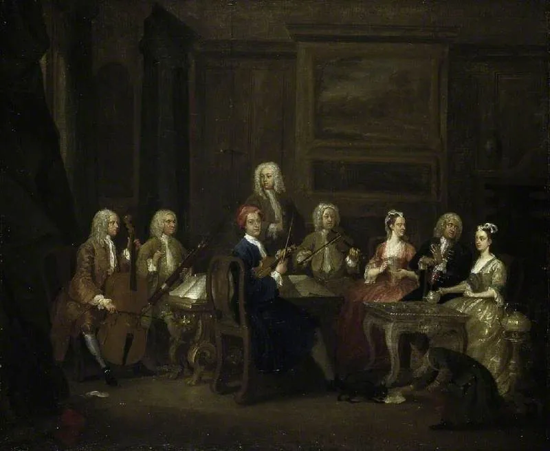A Musical Party, The Mathias family, by Gawen Hamilton, oil, 1730