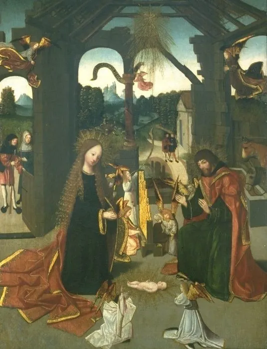 Nativity, by Geertgen tot Sint Jans, paint