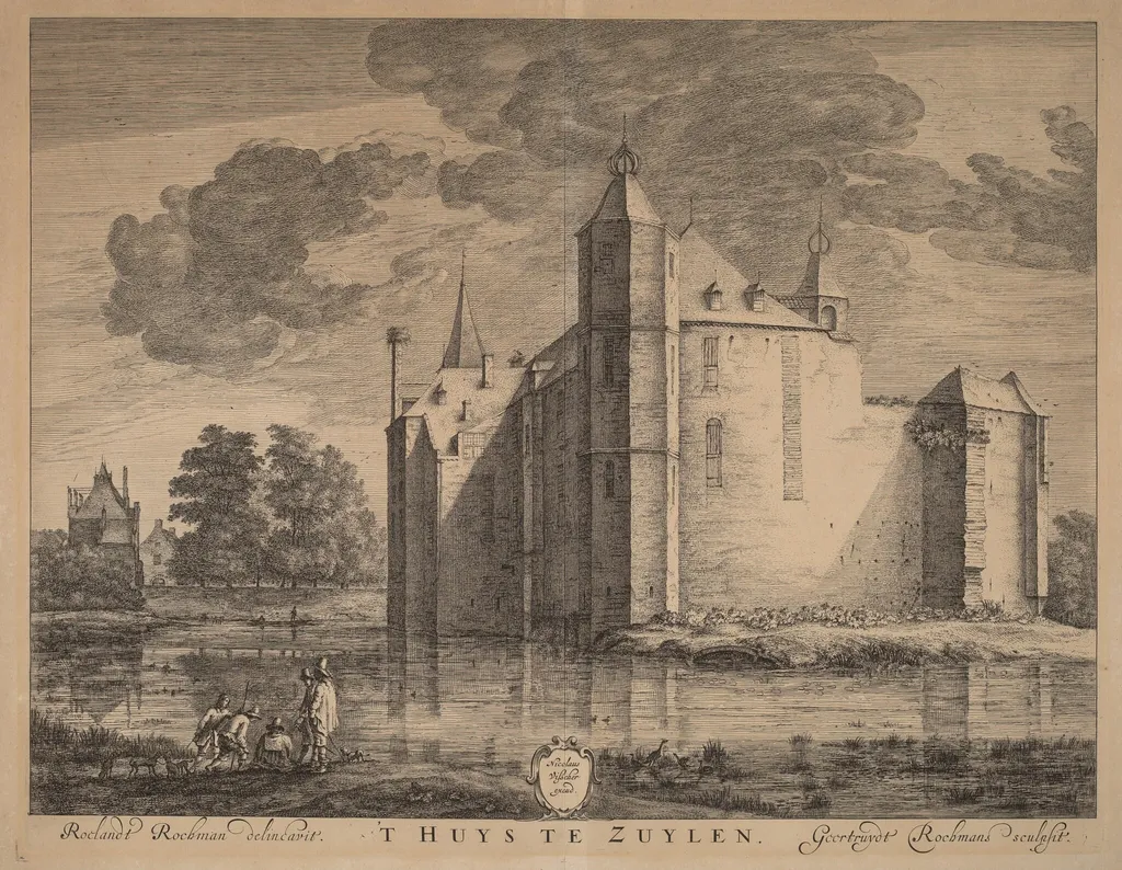 'T Huys te Zuylen, by Geertruydt Roghman, ink, 1637