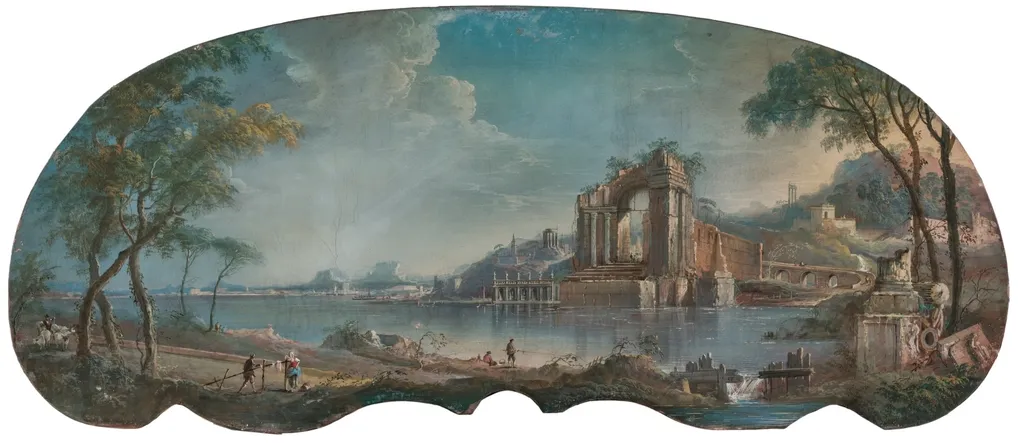 Paisaje con ruina antigua, by Genaro Pérez Villaamil, tempera, 1830