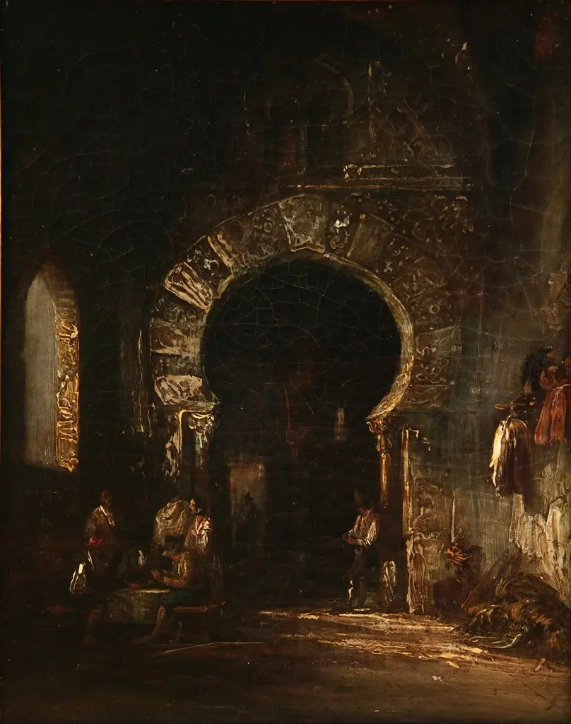 Puerta arabe (Fantasía sobre la Puerta de del Sol en Toledo), by Genaro Pérez Villaamil