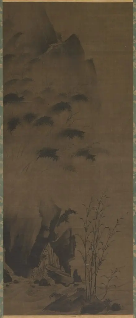 Bamboo in Rain, by Genga