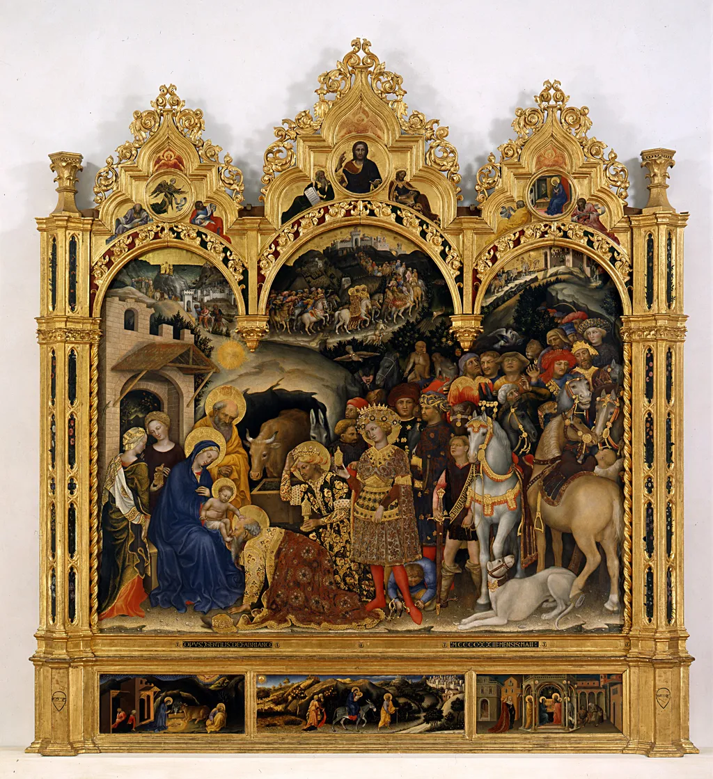 Adoration of the Magi, by Gentile da Fabriano, tempera, 1423