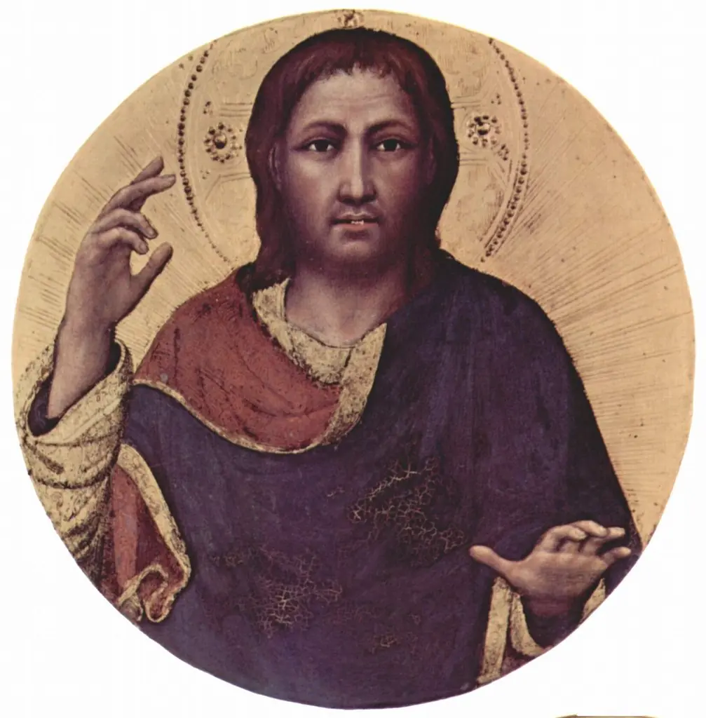 Adoration of the Three Kings - Pantocrator - Christ, by Gentile da Fabriano