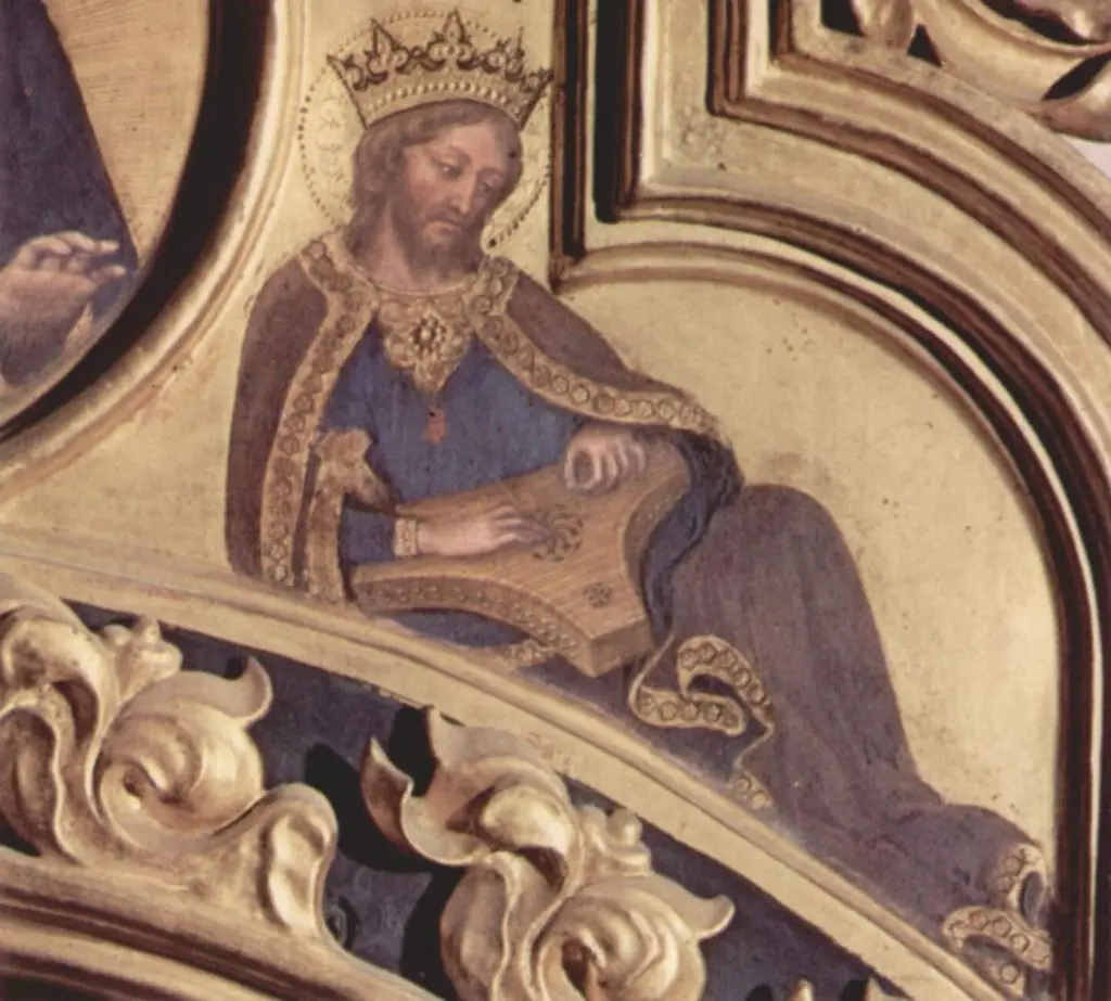 King David plays the harp, by Gentile da Fabriano