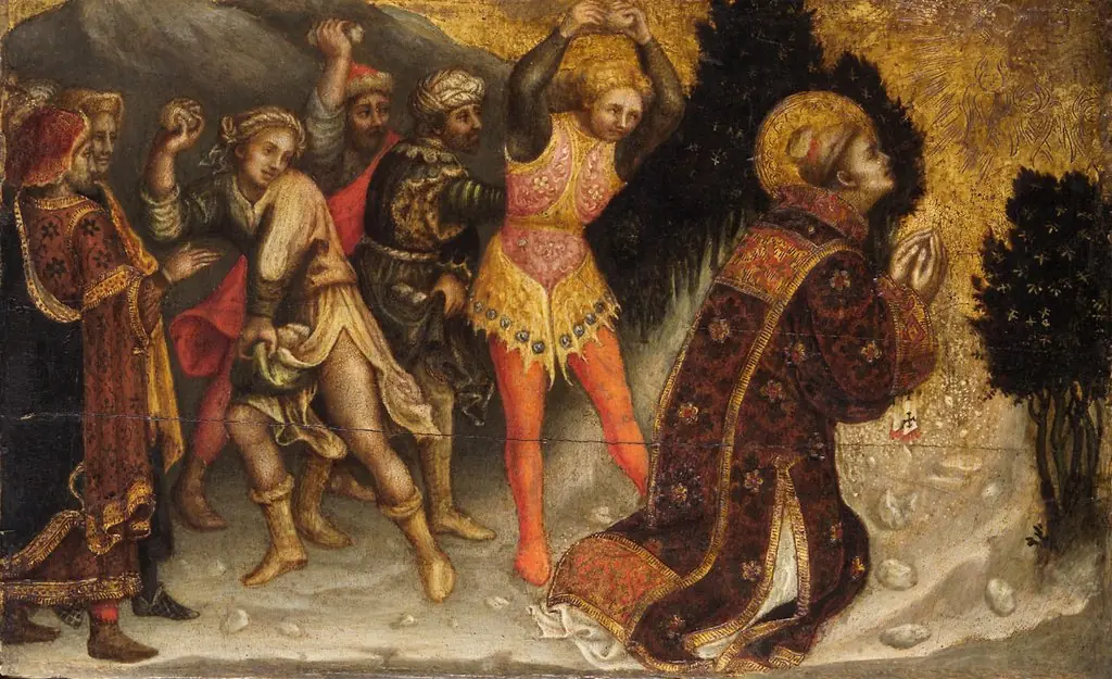 Stoning of St. Stephen, by Gentile da Fabriano