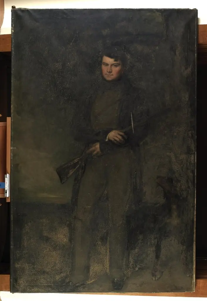 Gentleman huntsman with dog