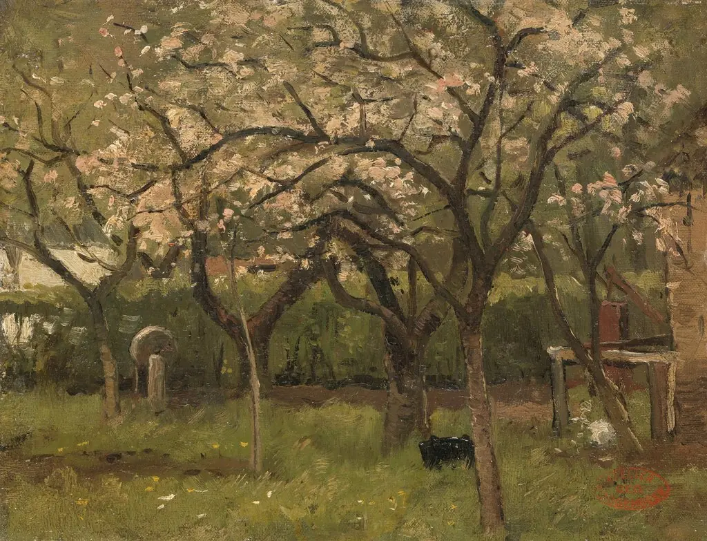 An orchard in bloom