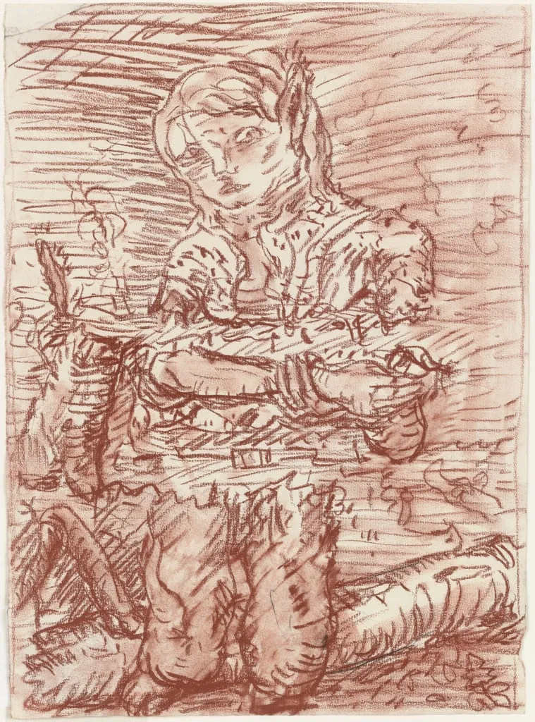 Untitled, by Georg Baselitz, graphite, 1966