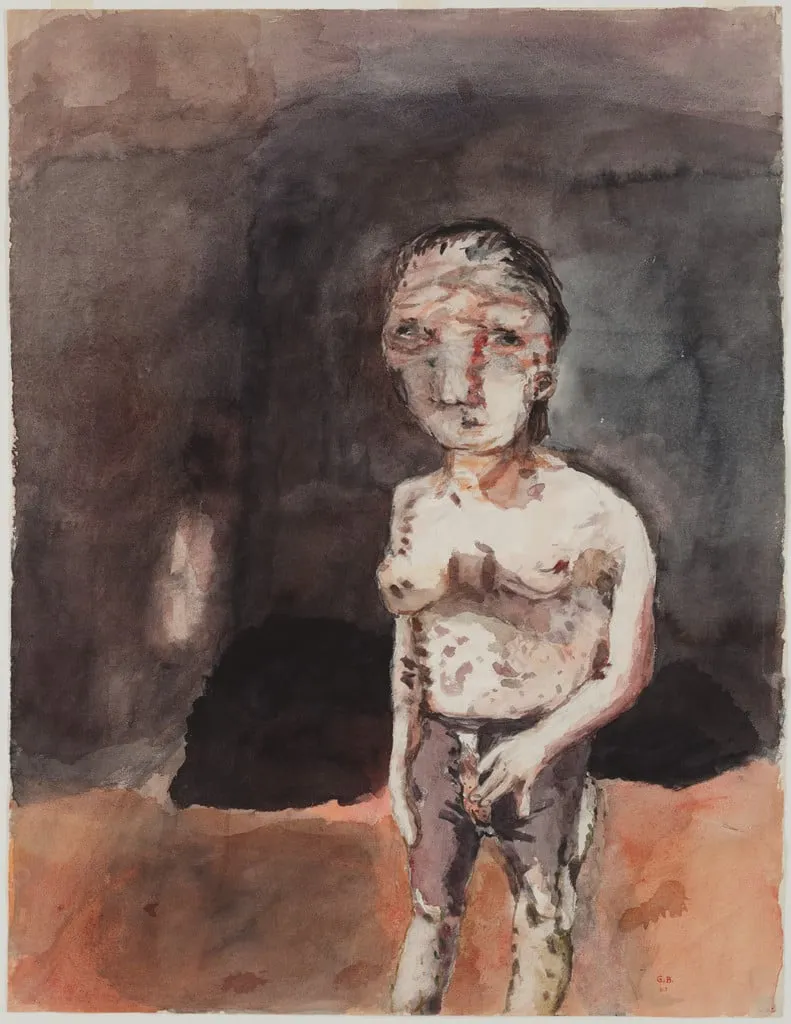 Untitled, by Georg Baselitz, watercolor, 1963