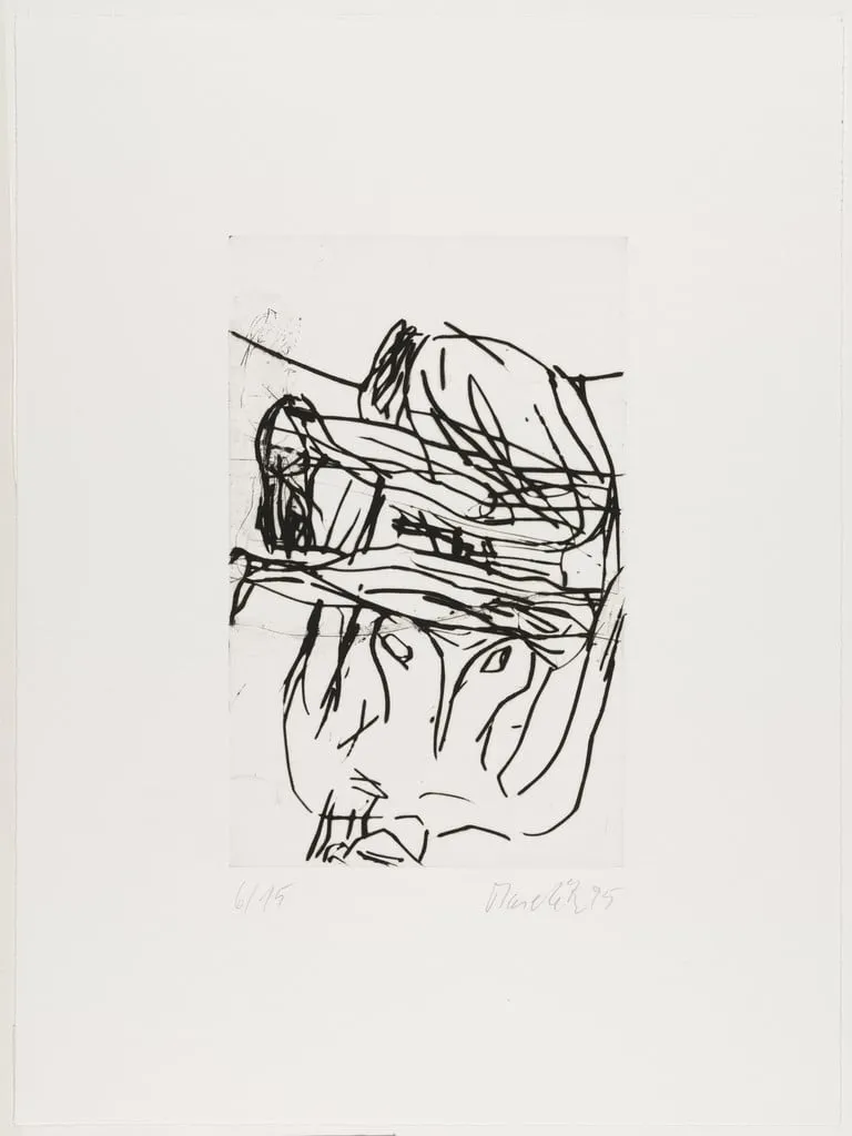 Untitled, by Georg Baselitz, ink, 1994