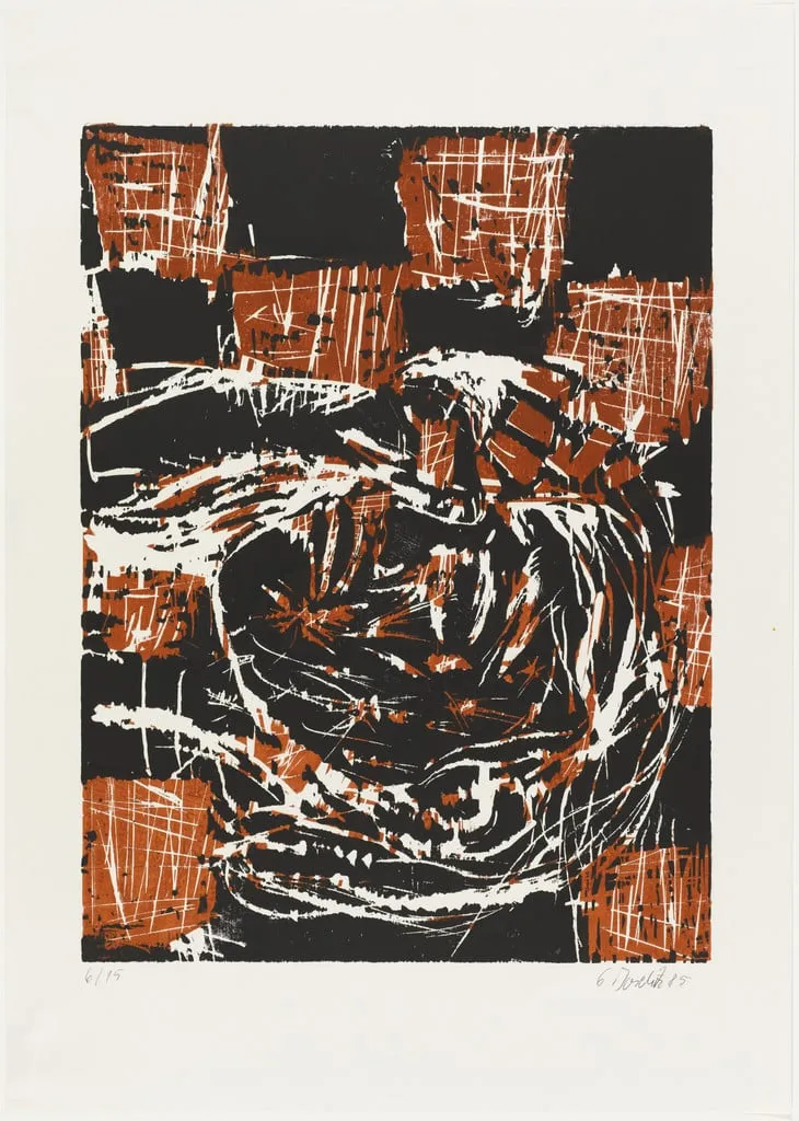 Untitled, by Georg Baselitz, ink, 1985
