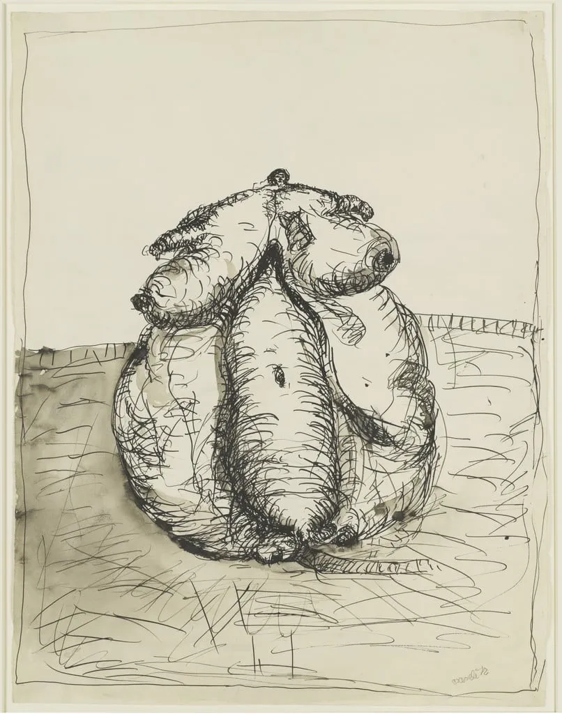 Untitled, by Georg Baselitz, ink, 1964