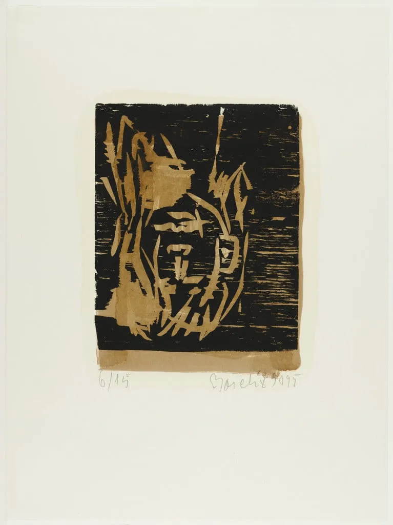 Untitled, by Georg Baselitz, ink, 1992