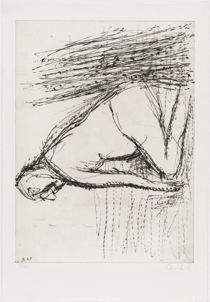Untitled, by Georg Baselitz, ink, 1982