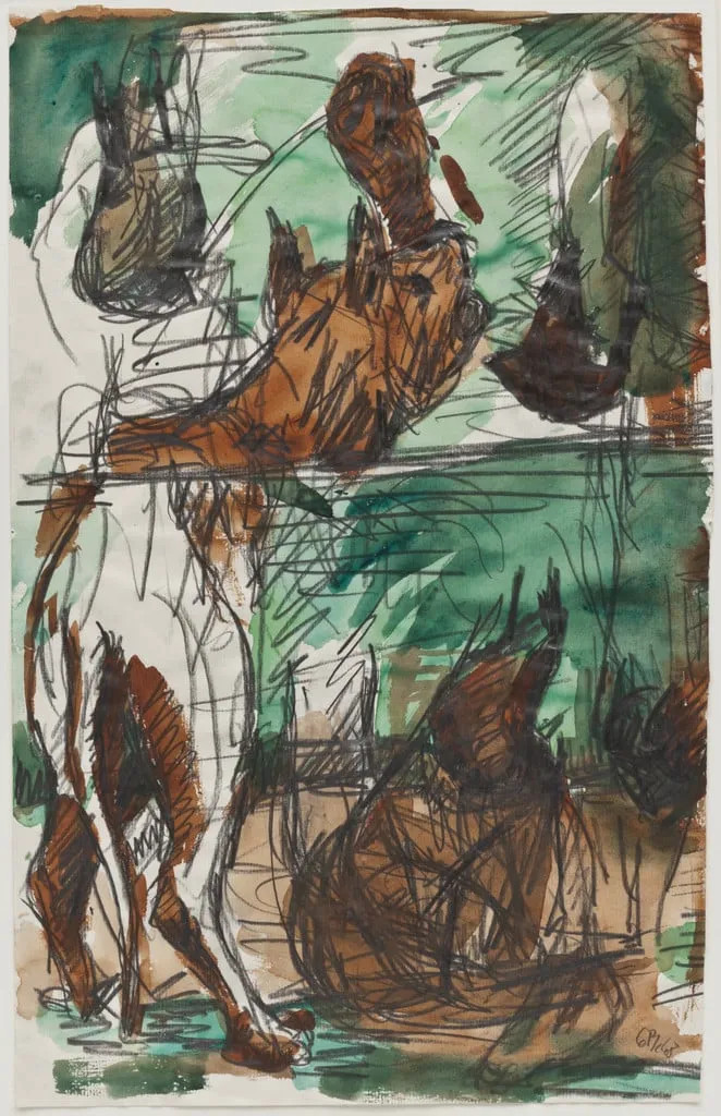 Untitled, by Georg Baselitz, watercolor, 1968