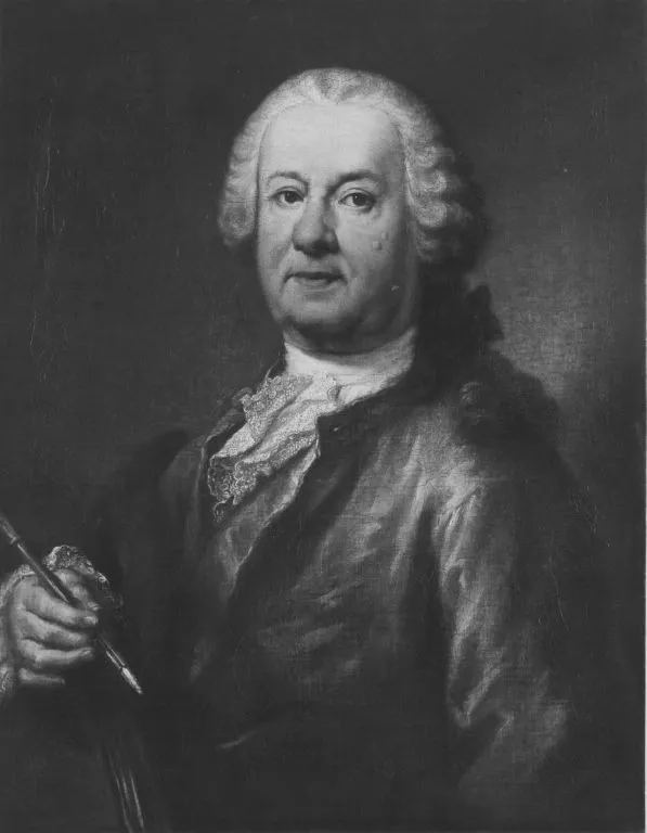 Bildnis des Malers Balthasar August Albrecht, by Georg Desmarées, unspecified, 1736