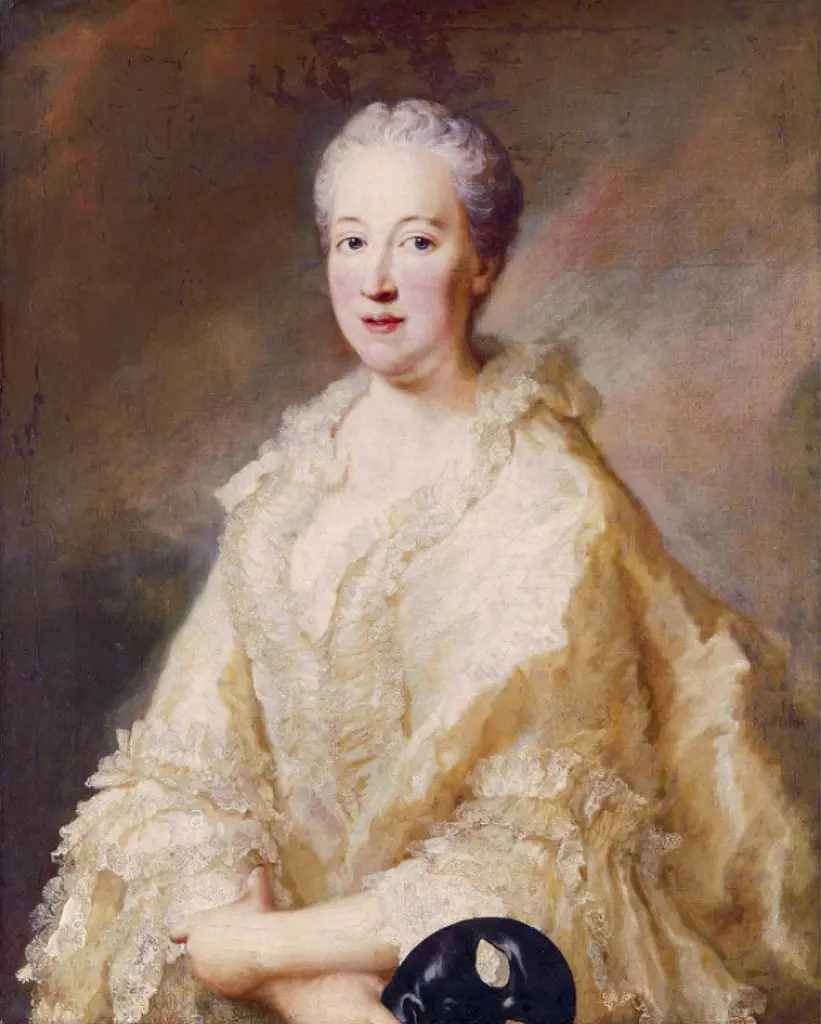 Portrait of Countess Palatine Maria Anna of Sulzbach (1722-1790), by Georg Desmarées