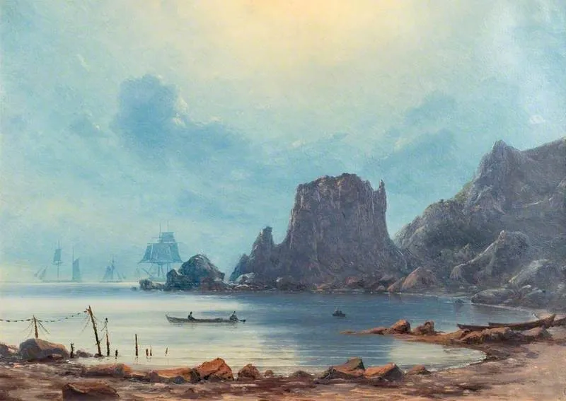 Coast Scene: Gulf of Lyons, by Georg Emil Libert, unspecified, 1870