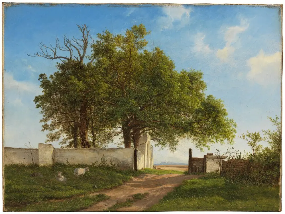 Landscape with a Cemetary, by Georg Emil Libert