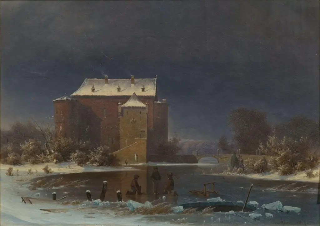 Snow Scene: The Haunted House, by Georg Emil Libert