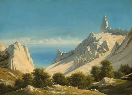 View of Sommerspiret, the Cliffs of Møn, by Georg Emil Libert
