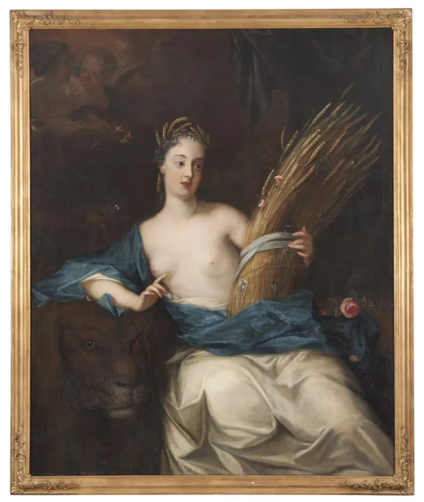 Ceres or Allegory of the Element Earth, by Georg Engelhard Schröder, oil, 1727