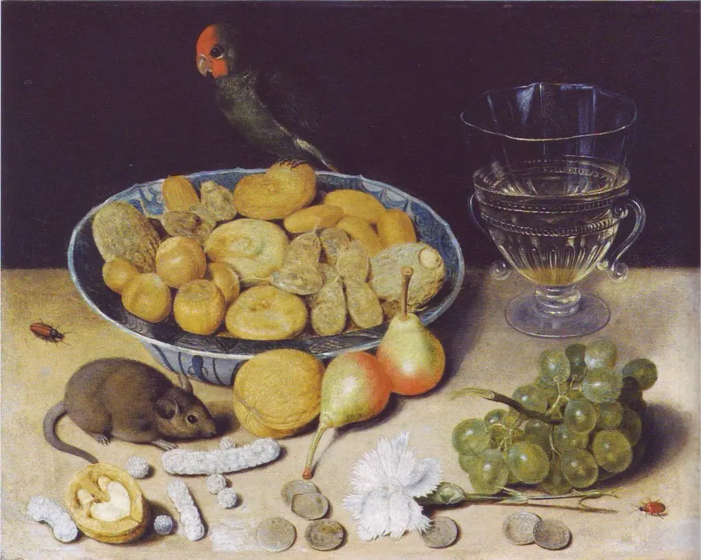Meal with a Mouse and a Parrot, by Georg Flegel