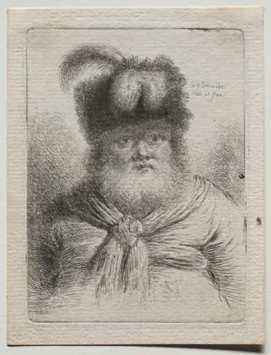 Old Man in a Fur Hat, by Georg Friedrich Schmidt