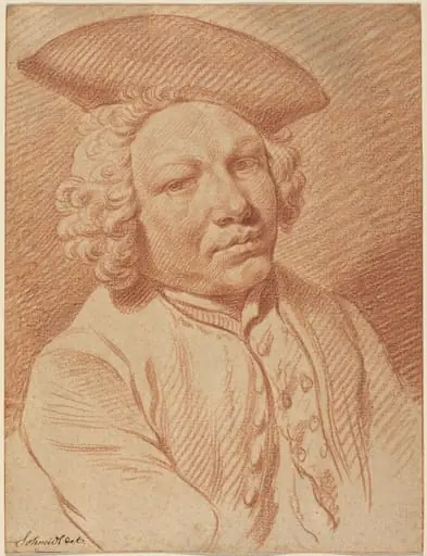 Portrait of a Man in a Tricorn Hat, by Georg Friedrich Schmidt