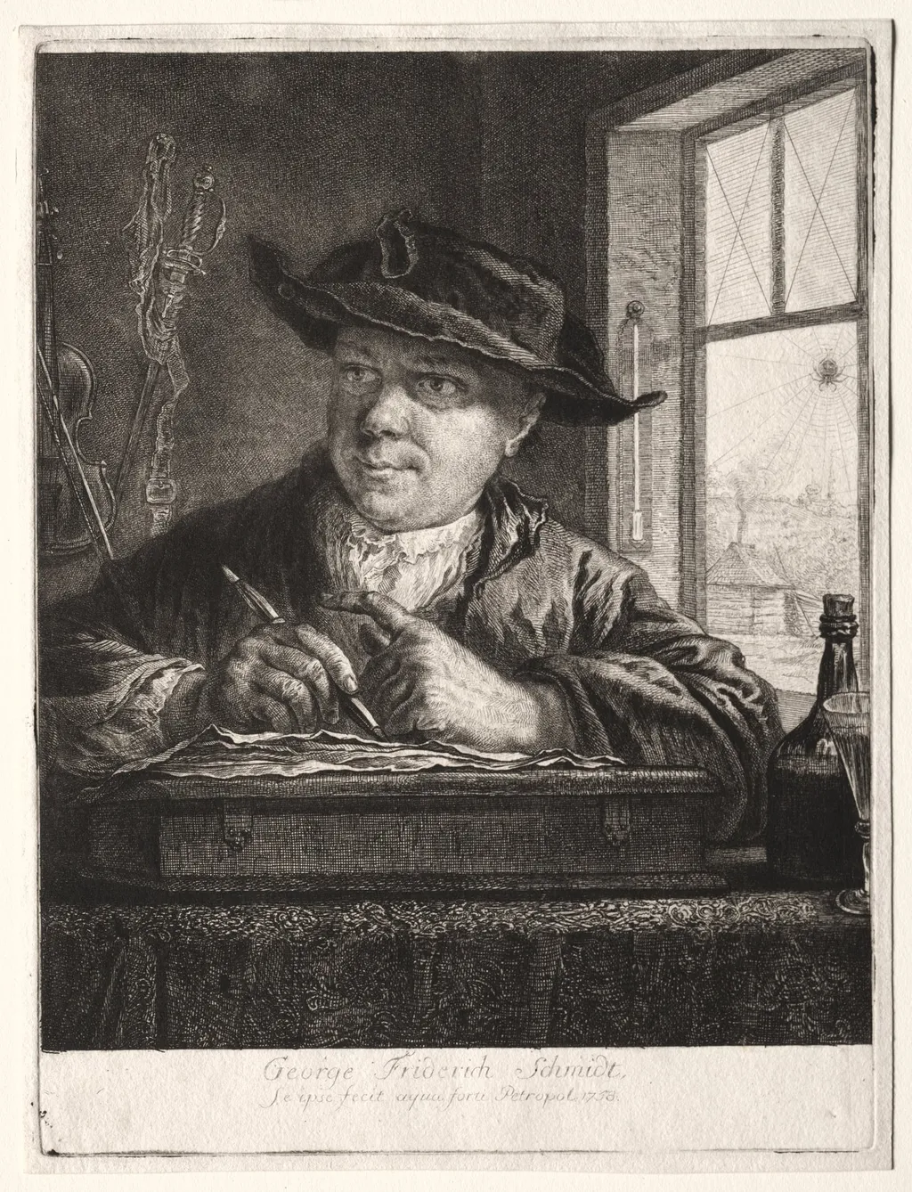 Self-Portrait, by Georg Friedrich Schmidt, 1753