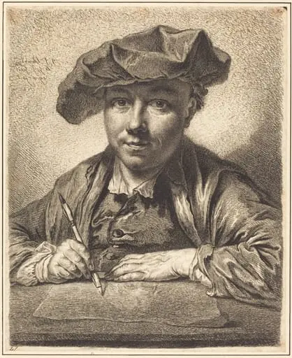 Self-Portrait, Drawing, by Georg Friedrich Schmidt