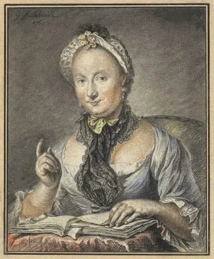 The Artist's Wife with a Book, by Georg Friedrich Schmidt