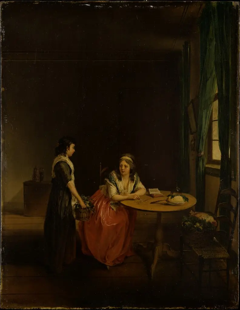 A Housewife Settling Up with her Maid, by Georg Karl Urlaub