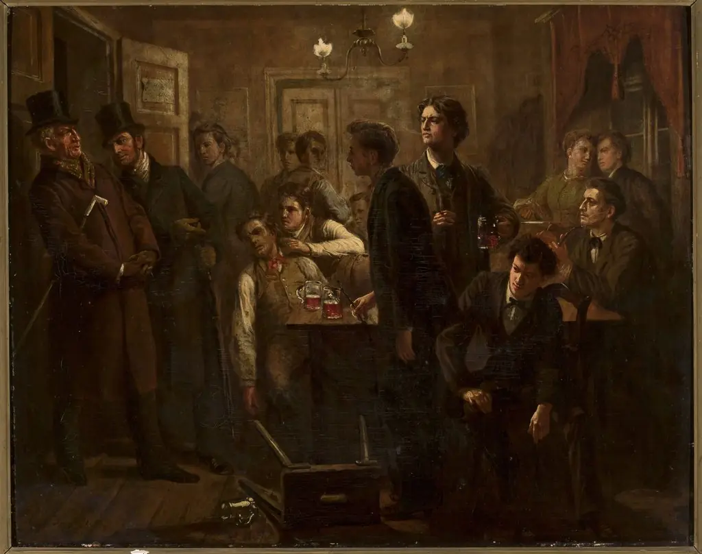 Scene from a beer-house or a tavern, by Georg Knorr