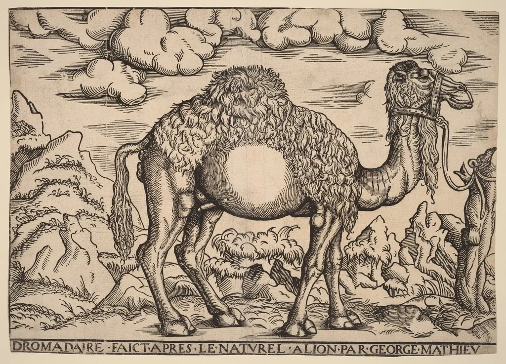 A Dromedary, by Georg Mattheus, ink, 1562