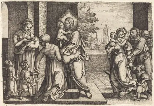 Christ Surrounded by Children, by Georg Pencz