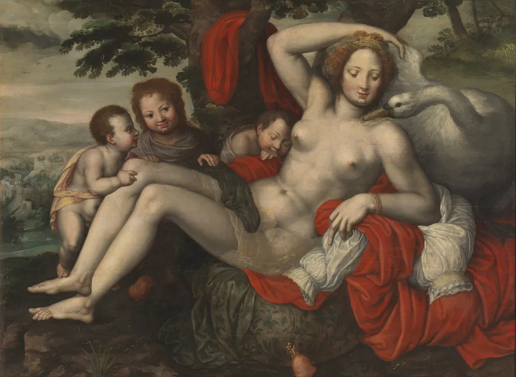 Leda and the Swan, by Georg Pencz, oil, 1501