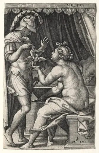 Medea and Jason, by Georg Pencz
