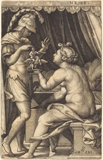 Medea Returning the Penates to Jason, by Georg Pencz