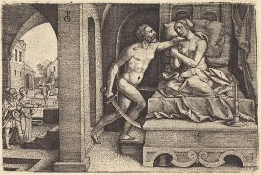 Tarquin and Lucretia, by Georg Pencz