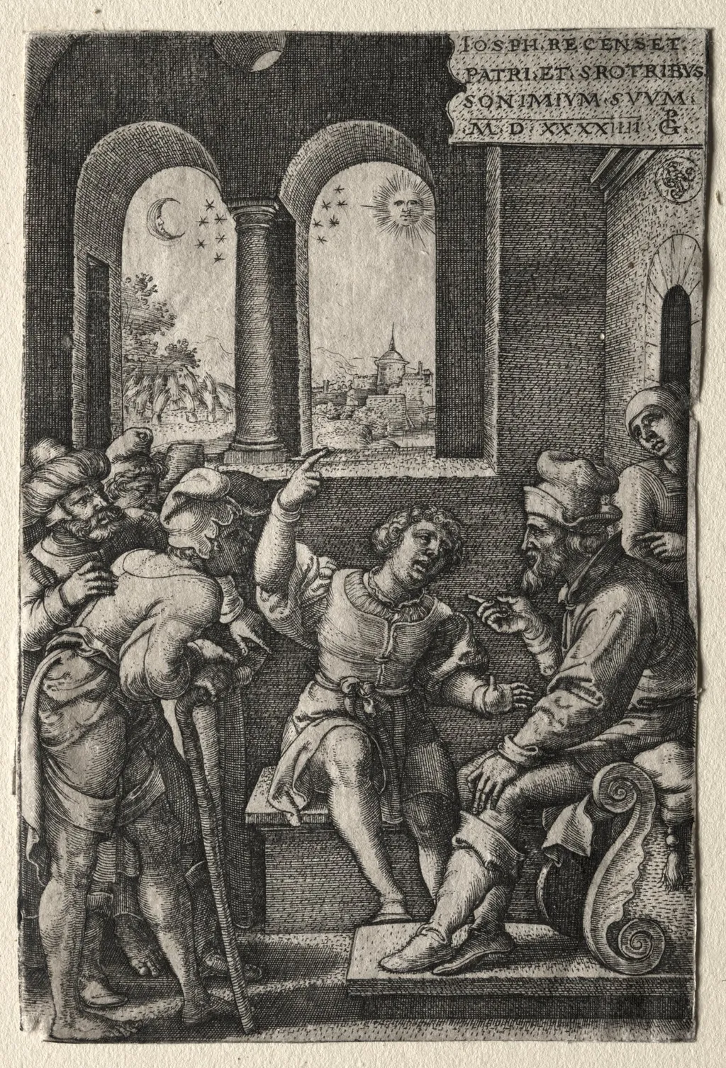 The Story of Joseph: Joseph Recounting his Dreams to his Father, by Georg Pencz, 1544