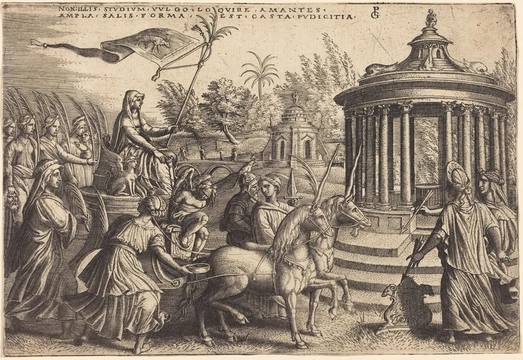 The Triumph of Chastity, by Georg Pencz, ink, 1539