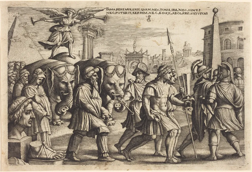 The Triumph of Fame, by Georg Pencz, ink, 1539