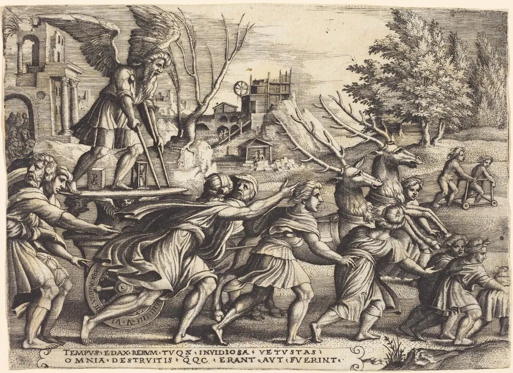 The Triumph of Time, by Georg Pencz, ink, 1539