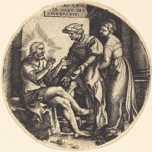 To Clothe the Naked, by Georg Pencz