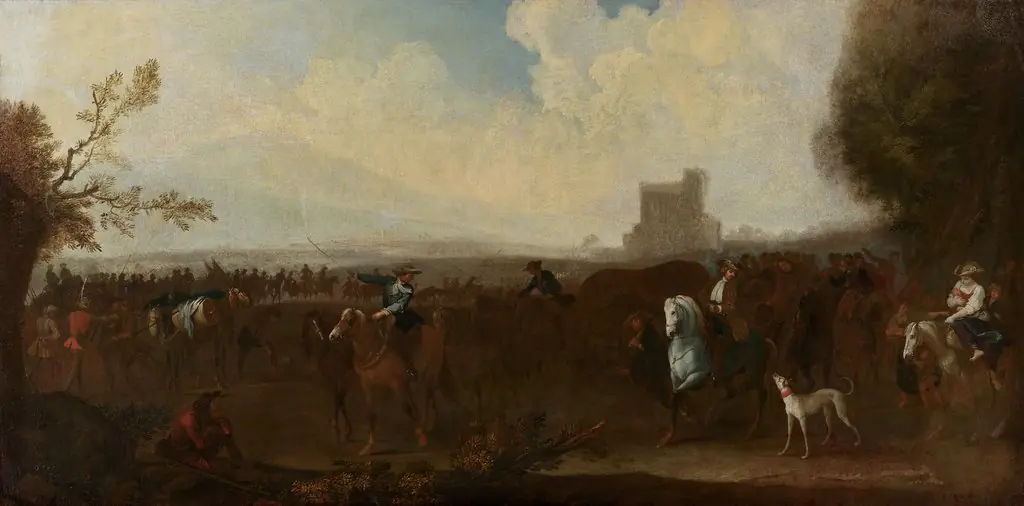 Campaign with horses and riders, by Georg Philipp Rugendas the Elder