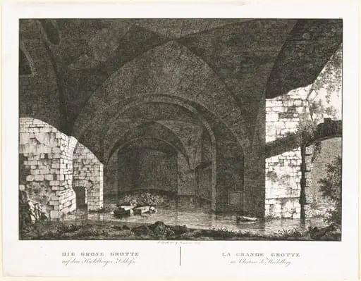 Die Grosse Grotte auf dem Heidelberger Schlosse (The Large Grotto at Heidelberg Castle), by Georg Primavesi